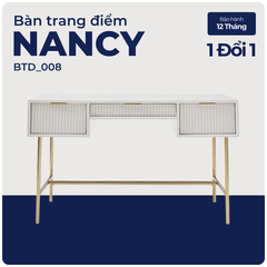 NANCY, Bàn trang điểm hiện đại, BTD_008, 120x40x75cm, Plywood phủ Veneer, Nội thất Nhà Trên Cao