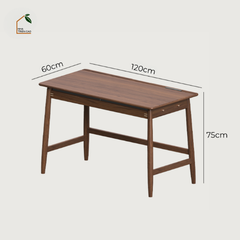 HONA, BLV_026, Bàn làm việc sang trọng, 120x60x75cm, Plywood phủ veneer, Nội thất Nhà trên cao