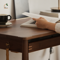 HONA, BLV_026, Bàn làm việc sang trọng, 120x60x75cm, Plywood phủ veneer, Nội thất Nhà trên cao