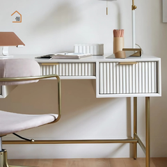 NANCY, Bàn trang điểm hiện đại, BTD_008, 120x40x75cm, Plywood phủ Veneer, Nội thất Nhà Trên Cao