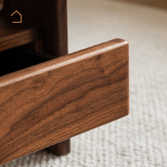 TIBO, Bàn trà phong cách Japandi sang trọng, BT_012, 100x50x40cm, Plywood phủ veneer, Nội thất Nhà trên cao