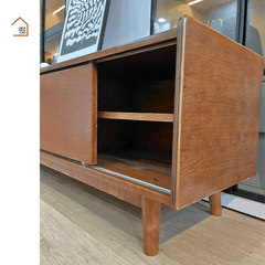 TENO, Kệ tivi thiết kế sang trọng, TTV_090, 180x40x50cm, Gỗ cao su phủ Veneer, Nội thất Nhà trên cao
