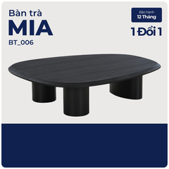 MIA - Bàn trà phòng khách phong cách hiện đại, BT_006, 90x55x40cm, Plywood phủ Veneer, Nội thất Nhà trên cao