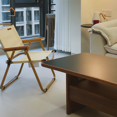 TIBO, Bàn trà phong cách Japandi sang trọng, BT_012, 100x50x40cm, Plywood phủ veneer, Nội thất Nhà trên cao
