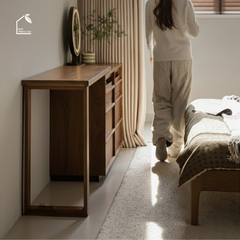 LINEA, BLV_027, Bàn Làm Việc Chữ L Đa Năng, 6 Hộc - 9 Hộc, Gỗ Plywood Phủ Veneer, Nội Thất Nhà Trên Cao