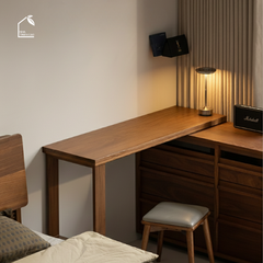 LINEA, BLV_027, Bàn Làm Việc Chữ L Đa Năng, 6 Hộc - 9 Hộc, Gỗ Plywood Phủ Veneer, Nội Thất Nhà Trên Cao