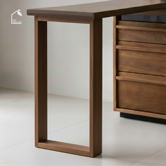 LINEA, BLV_027, Bàn Làm Việc Chữ L Đa Năng, 6 Hộc - 9 Hộc, Gỗ Plywood Phủ Veneer, Nội Thất Nhà Trên Cao