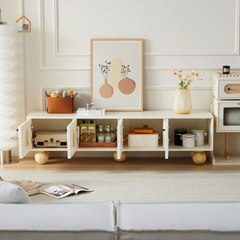 BELL, Kệ tivi phong cách Japandi hiện đại, TTV_032, 180x40x50cm, MDF phủ sơn 2K, Nội thất Nhà Trên Cao