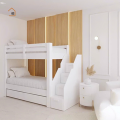 OLWEN, Giường ngủ 2 tầng cho trẻ em hiện đại bền đẹp, GT_003, Nội thất Nhà trên cao