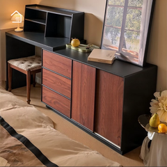 MAKI, Bàn trang điểm kết hợp bàn làm việc 6 hộc, BTD_037, 120x40x75cm, Plywood phủ Melamine, Nội thất Nhà Trên Cao