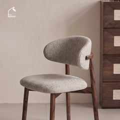 SOLIN, GD_003, ghế đơn tiện ích phong cách Mid-century, 53x52x80cm, Plywood phủ veneer, Nội thất Nhà trên cao