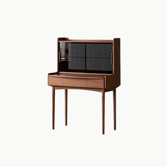 SOLIN, BTD_039, Bàn trang điểm phối kính, 90x45x130cm, Plywood phủ veneer, Nội thất Nhà Trên Cao
