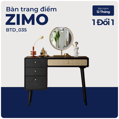 ZIMO, Bàn trang điểm nhỏ gọn hiện đại, BTD_035, 100x40x75cm, Plywood phủ Veneer, Nội thất Nhà Trên Cao