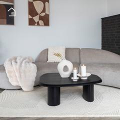 MIA - Bàn trà phòng khách phong cách hiện đại, BT_006, 90x55x40cm, Plywood phủ Veneer, Nội thất Nhà trên cao