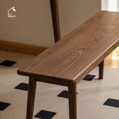 NARA, GB_003, ghế băng đa năng thiết kế cổ điển, 140x32x45cm, Plywood phủ veneer, Nội thất Nhà trên cao đã được tạo.