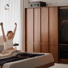 LINEA, TQA_044, Tủ quần áo sang trọng thanh lịch, 160x60x200cm, Gỗ Plywood phủ Verneer sơn 2K, Nội thất Nhà trên cao