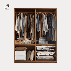 LINEA, TQA_044, Tủ quần áo sang trọng thanh lịch, 160x60x200cm, Gỗ Plywood phủ Verneer sơn 2K, Nội thất Nhà trên cao