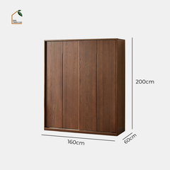 HONA, TQA_045, Tủ quần áo sang trọng thanh lịch, 160x60x200cm, Gỗ Plywood phủ Verneer, Nội thất Nhà trên cao