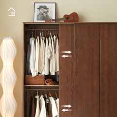 HONA, Tủ quần áo sang trọng thanh lịch, TQA_045, 160x60x200cm, Gỗ Plywood phủ Verneer, Nội thất Nhà trên cao