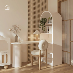 BRUNA, Bàn làm việc sang trọng hiện đại, BLV_005, 100x40x75cm, MDF phủ sơn 2K, Nội thất Nhà Trên Cao