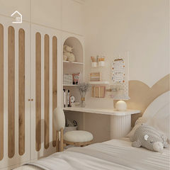 BRUNA, Bàn làm việc sang trọng hiện đại, BLV_005, 100x40x75cm, MDF phủ sơn 2K, Nội thất Nhà Trên Cao