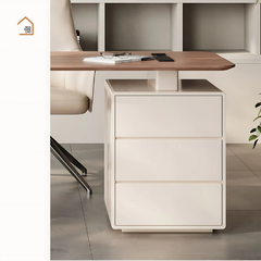 MYRNA, BLV_014, Bàn làm việc sang trọng hiện đại có tủ lưu trữ, 140x60x75cm, MDF phủ sơn 2K, Nội thất Nhà Trên Cao