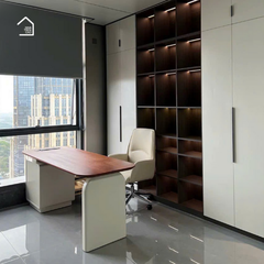 MYRNA, BLV_014, Bàn làm việc sang trọng hiện đại có tủ lưu trữ, 140x60x75cm, MDF phủ sơn 2K, Nội thất Nhà Trên Cao