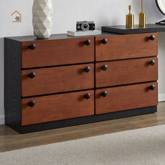 BOHI, Bàn làm việc sang trọng hiện đại 6 hộc tủ, BLV_022, 120x40x75cm, Plywood phủ Veneer, Nội thất Nhà Trên Cao