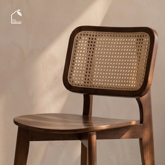 SOLIN, GD_004, ghế đơn tiện ích phong cách Mid-century, 47x50x85cm, Plywood phủ veneer, Nội thất Nhà trên cao