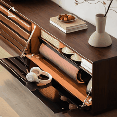 SOLIN, TTV_089, Kệ tivi hiện đại sang trọng, 210x40x45cm, Plywood phủ Veneer, Nội thất Nhà trên cao