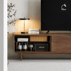 HONA, TTV_090, Kệ tivi thiết kế sang trọng, 180x40x50cm, Gỗ plywood phủ Veneer, Nội thất Nhà trên cao