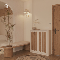 BRUNA, Tủ giày hiện đại sang trọng, TG_018, 100x35x110cm, MDF phủ sơn 2K, Nội thất Nhà trên cao