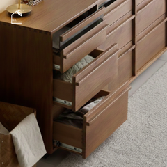 LINEA, TLT_089, Tủ lưu trữ 9 hộc phong cách sang trọng, 160x40x80cm, Plywood phủ veneer, Nội thất Nhà trên cao