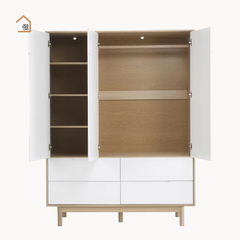 DAISY, TQA_019, Tủ quần áo hiện đại sang trọng, 160x60x200cm, MDF phủ Melamine, Nội thất Nhà trên cao