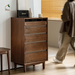 HONA, 60x40x120cm, Tủ lưu trữ sang trọng, TLT_090, Plywood phủ veneer, Nội thất Nhà trên cao