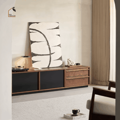 LINEA, TTV_092, Tủ TV Hiện Đại Tinh Giản, 180x40x50cm, Gỗ Plywood Phủ Veneer, Nội Thất Nhà Trên Cao