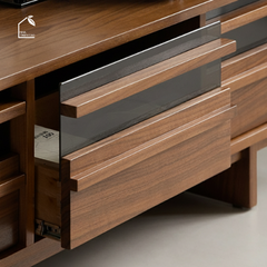 LINEA, TTV_093, Tủ TV Thanh Lịch Nhiều Ngăn,  180x40x50cm, Gỗ Plywood Phủ Veneer, Nội Thất Nhà Trên Cao