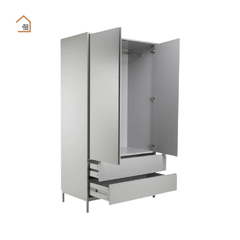 OKARI, Tủ quần áo hiện đại sang trọng, TQA_026, 100x60x200cm, MDF phủ sơn 2K, Nội thất Nhà trên cao