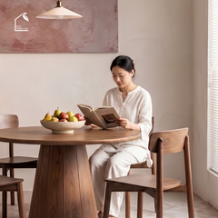 SOLIN, GD_005, ghế đơn tiện ích phong cách Mid-century, 44x49x79cm, Plywood phủ veneer, Nội thất Nhà trên cao