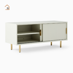 NANCY, TLT_048, Tủ lưu trữ phong cách hiện đại tối giản, 120x40x60cm, Gỗ MDF phủ sơn 2K, Nội thất Nhà trên cao