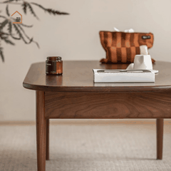 LONA, Bàn trà phong cách Japandi sang trọng, BT_013, 100x50x40cm, Plywood phủ veneer, Nội thất Nhà trên cao