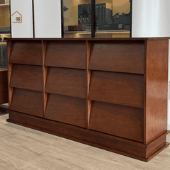 BEYOND, Tủ Lưu Trữ Kiểu Dáng Sang Trọng, TLT_093, 160x40x85cm, Gỗ Plywood Phủ Veneer, Nội Thất Nhà Trên Cao