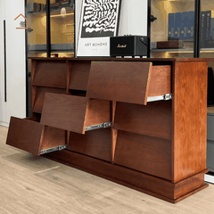 BEYOND, Tủ Lưu Trữ Kiểu Dáng Sang Trọng, TLT_093, 160x40x85cm, Gỗ Plywood Phủ Veneer, Nội Thất Nhà Trên Cao