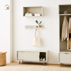 NANCY, TLT_048, Tủ lưu trữ phong cách hiện đại tối giản, 120x40x60cm, Gỗ MDF phủ sơn 2K, Nội thất Nhà trên cao