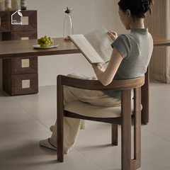 LUNA, GD_006, ghế đơn thiết kế vòng cung mềm mại, 56x51x64cm, Plywood phủ veneer, Nội thất Nhà trên cao