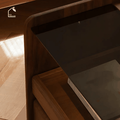 SOLIN, TDG_009, Tủ đầu giường sang trọng, 45x40x50cm, Plywood phủ Veneer, Nội thất Nhà trên cao