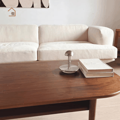 LONA, Bàn trà phong cách Japandi sang trọng, BT_013, 100x50x40cm, Plywood phủ veneer, Nội thất Nhà trên cao