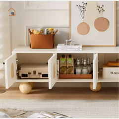 BELL, Kệ tivi phong cách Japandi hiện đại, TTV_032, 180x40x50cm, MDF phủ sơn 2K, Nội thất Nhà Trên Cao