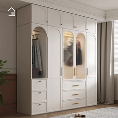 SUGOI, TQA_011, Tủ quần áo phong cách hiện đại thanh lịch, 200x55x248cm, Nội thất Nhà trên cao