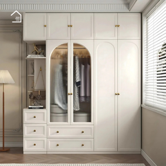 TEGAN, Tủ quần áo phong cách hiện đại, TQA_038, 200x55x248cm, Nội thất Nhà trên cao